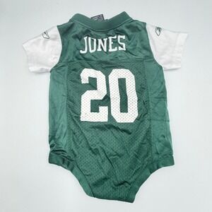 Reebok New York Jets Thomas Jones 20 Infant Jersey Bodysuit Green 3-6 Months